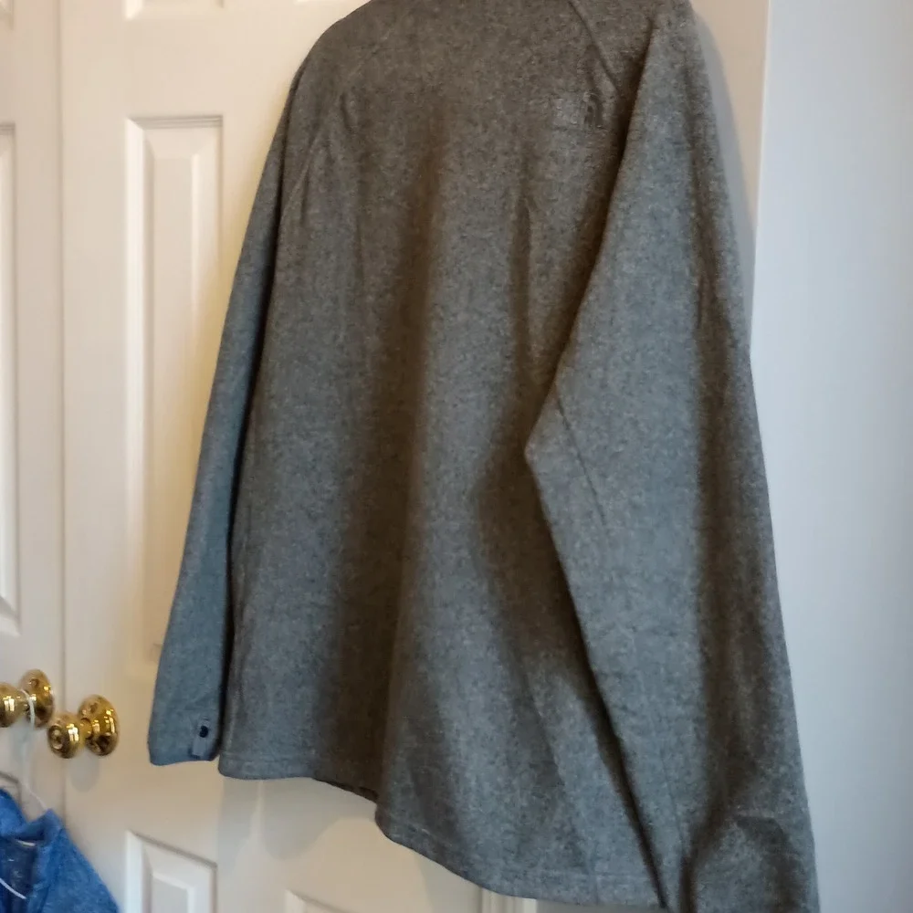 The North Face Fleece Jacket Full Zip Gray Mens XL Lightweight Warm‎ Outerwear